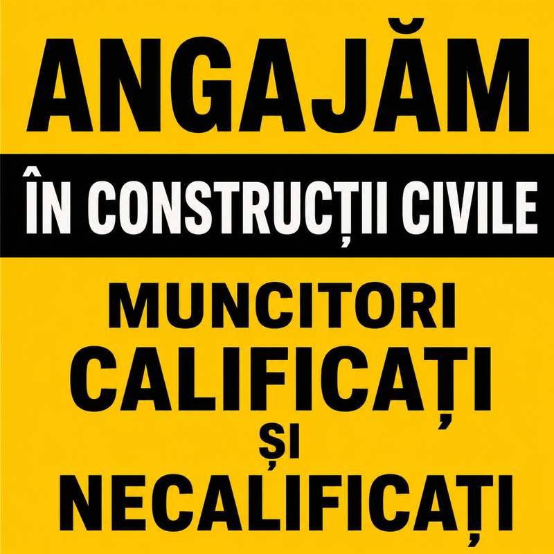 Muncitori calificati si necalificati in constructii civile,